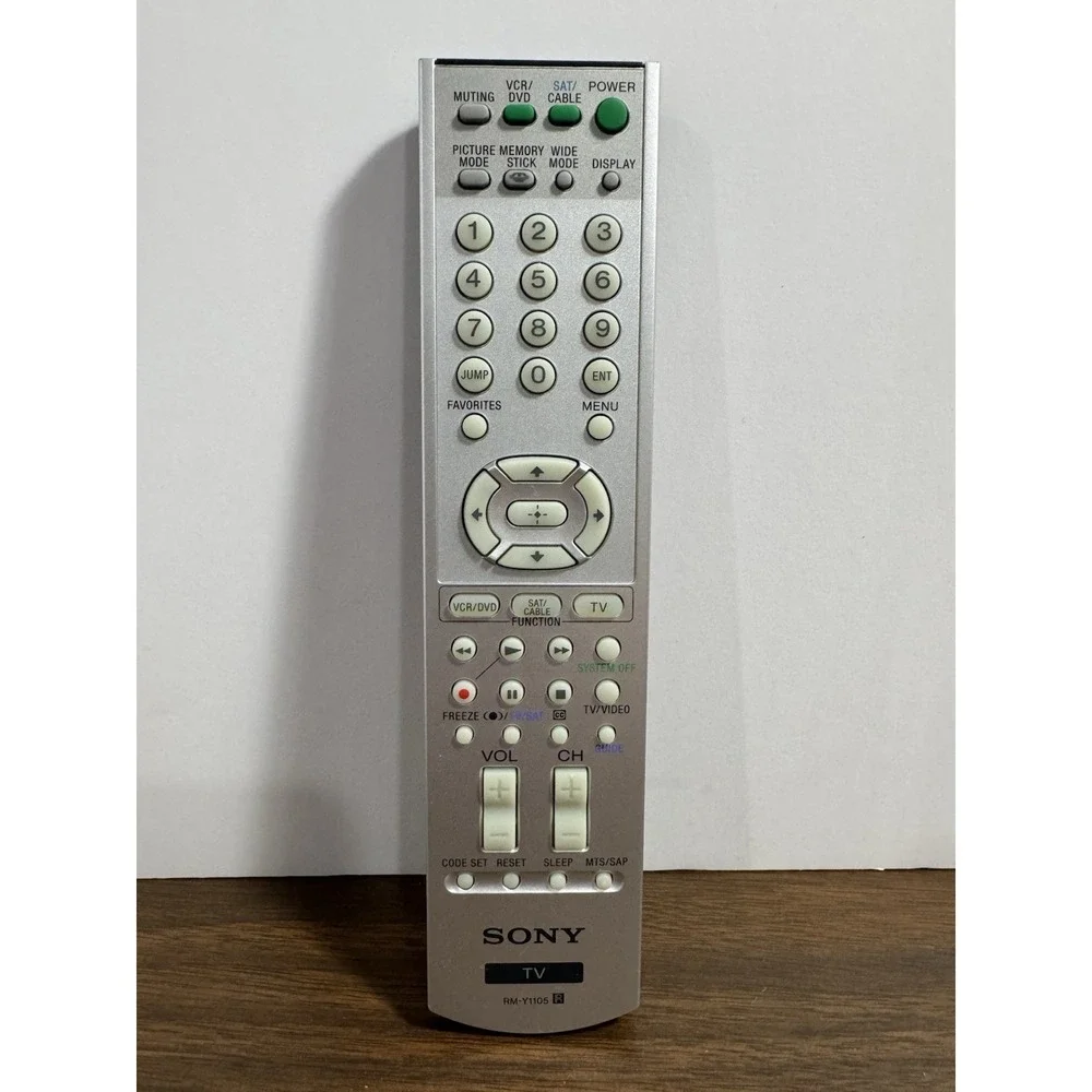 Sony TV VCR Remote RM-Y1105 Original Genuine Official Silver OEM‎
